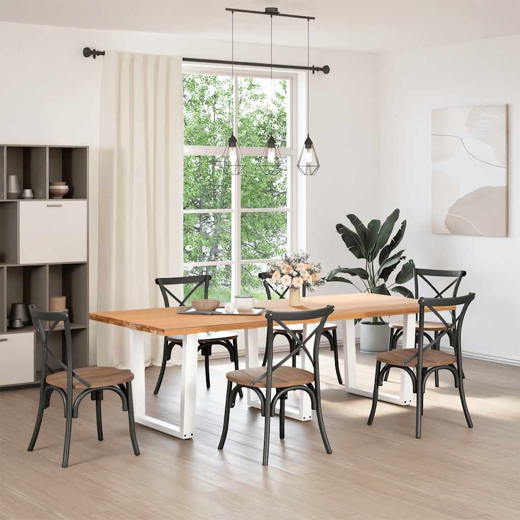 vidaXL Eettafelpoten 3 st V-vormig 90x(72-73,3) cm staal wit afbeelding