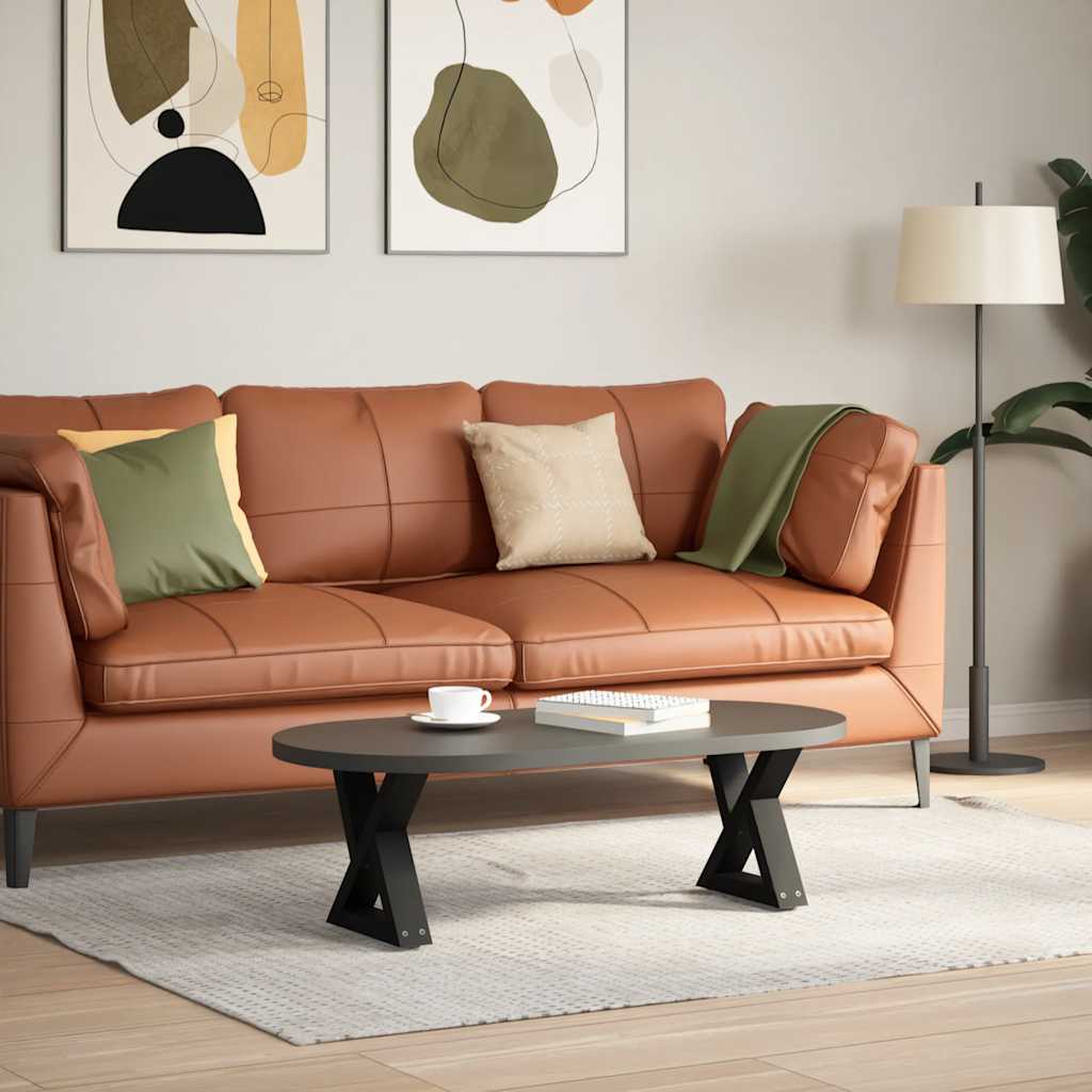 Thumbnail - vidaXL Couchtischbeine 2 Stk. Schwarz 30x(30-31,3) cm Stahl