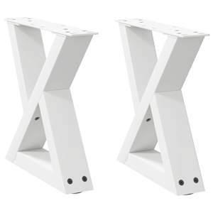 Nohy konferenčního stolku 2 ks bílé 30 x (30-31,3) cm ocelové - obrázek 2