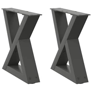 Nohy konferenčního stolku 2 ks antracitové 30 x (30-31,3) cm ocelové - obrázek 2