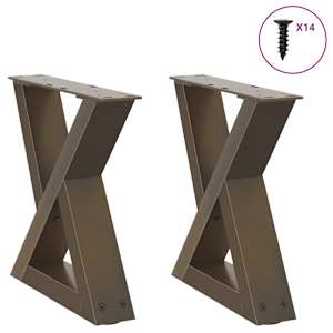 vidaXL kohvilaua jalad 2 tk, naturaalne teras, 30 x (30&ndash;31,3) cm, teras