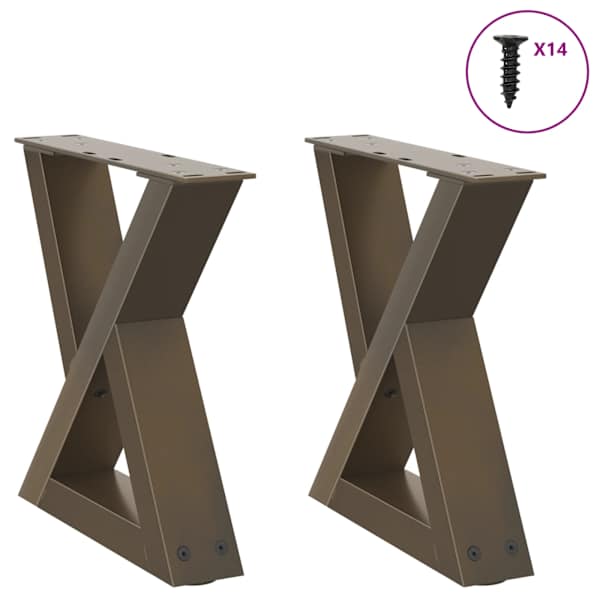 vidaXL kohvilaua jalad 2 tk, naturaalne teras, 30 x (30&ndash;31,3) cm, teras