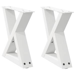 Nohy konferenčního stolku 2 ks bílé 40 x (30-31,3) cm ocelové - obrázek 2
