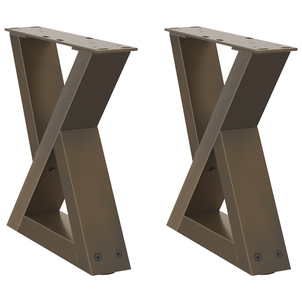 vidaXL Sohvapöydän jalat 2 kpl Natural Steel 40x(30-31,3) cm Teräs