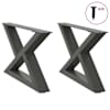 vidaXL kohvilaua jalad 2 tk, antratsiithall, 50 x (30-31,3) cm, teras