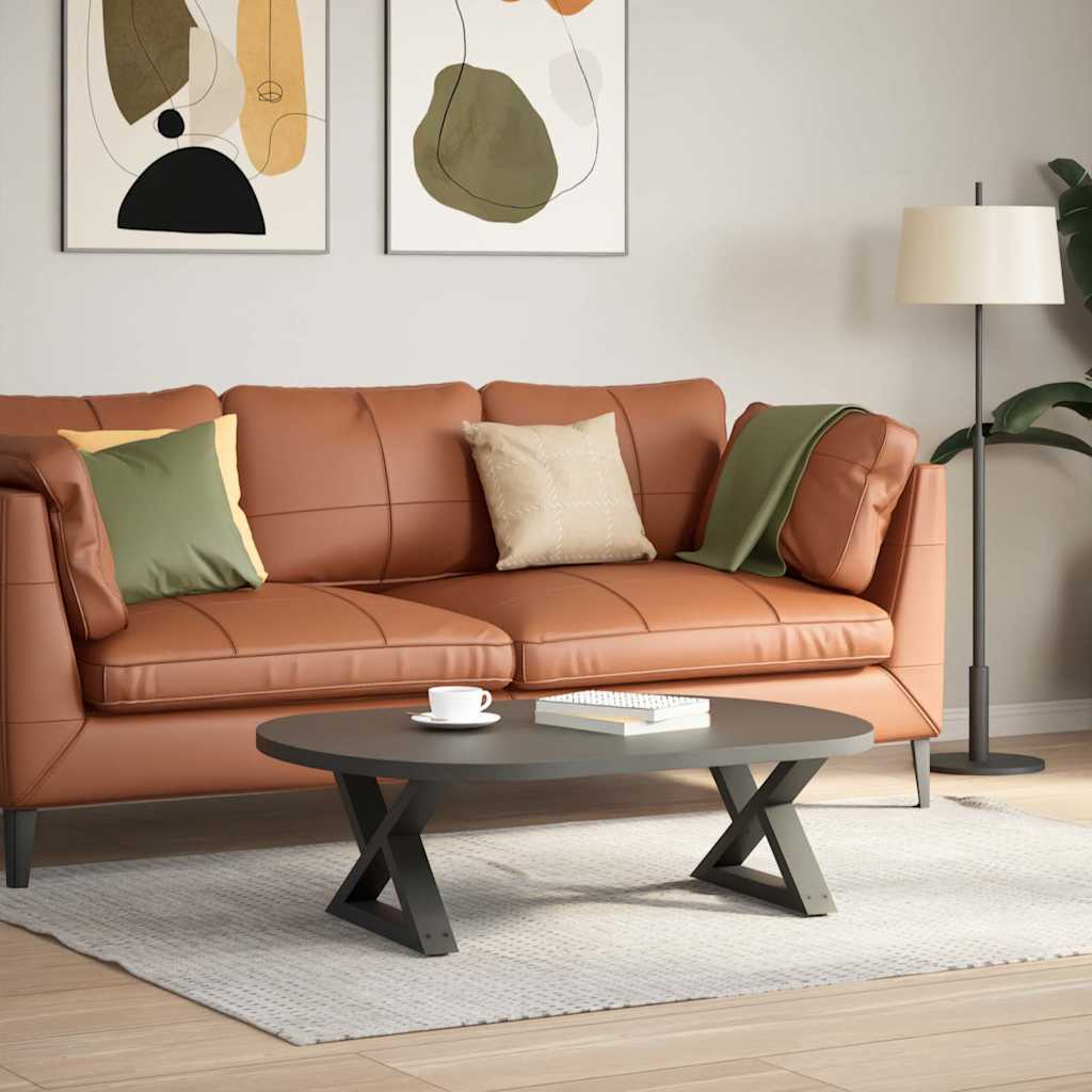 Thumbnail - vidaXL Couchtischbeine 2 Stk. Anthrazit 60x(30-31,3) cm Stahl