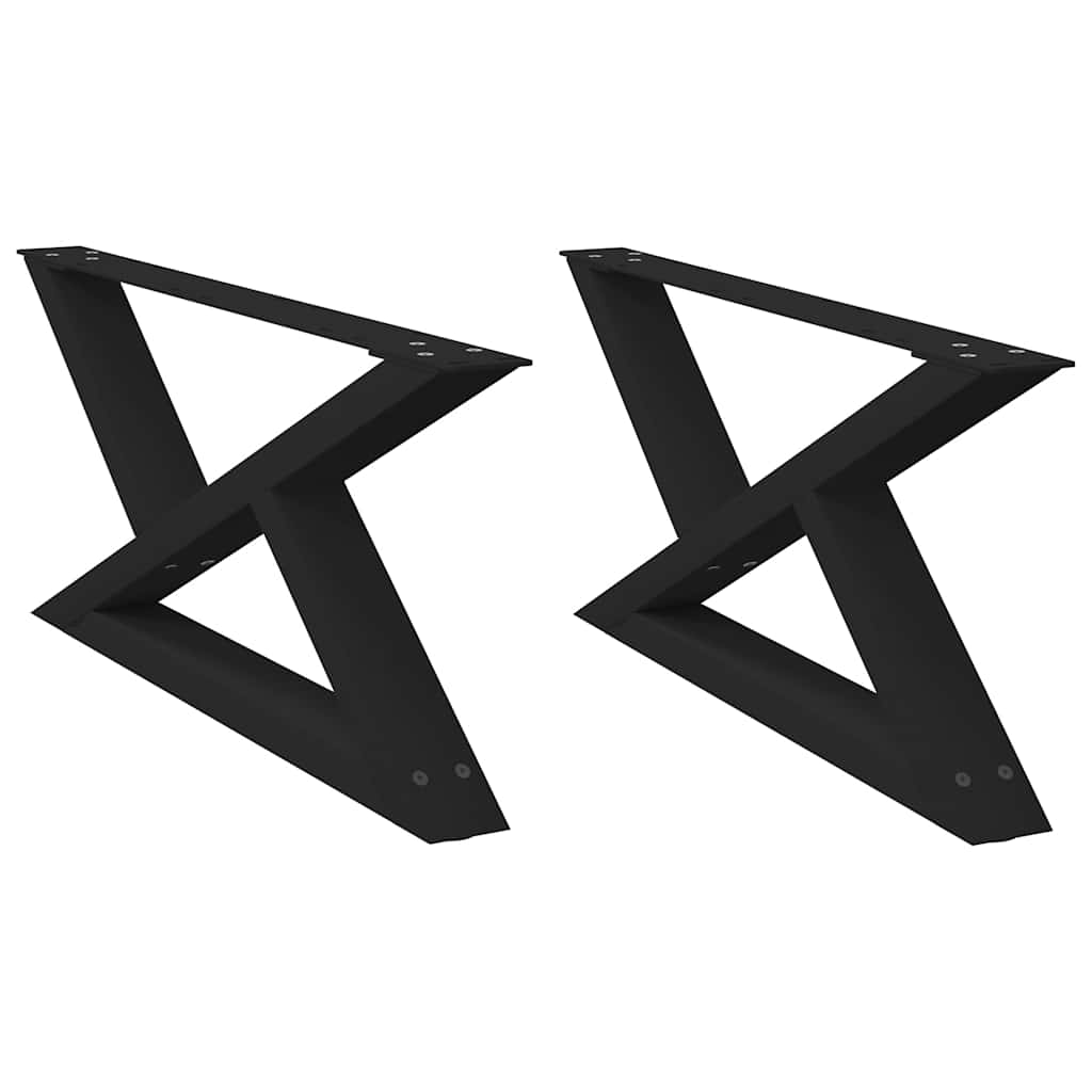 Thumbnail - vidaXL Couchtischbeine 2 Stk. Schwarz 70x(30-31,3) cm Stahl