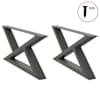 vidaXL kohvilaua jalad 2 tk, antratsiithall, 70 x (30&ndash;31,3) cm, teras