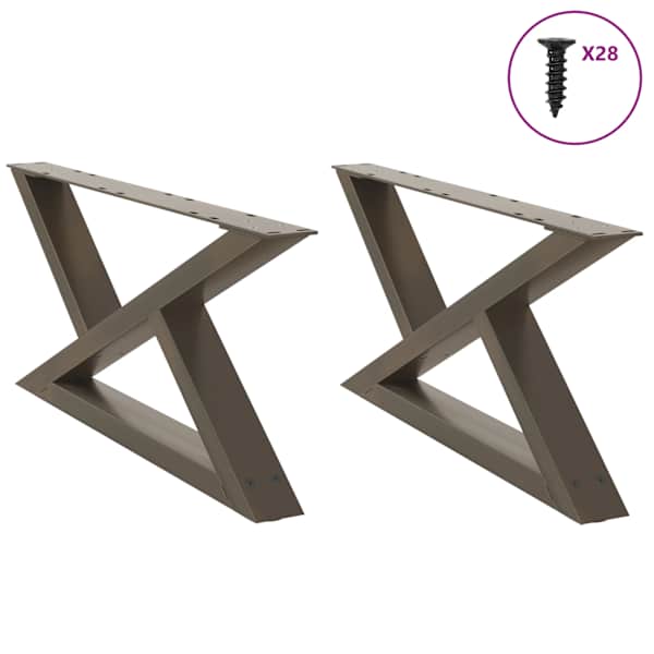 vidaXL kohvilaua jalad 2 tk, naturaalne teras, 70 x (30&ndash;31,3) cm, teras