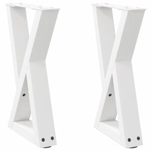 Nohy konferenčního stolku 2 ks bílé 28 x (42-43,3) cm ocelové - obrázek 2