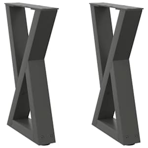 Nohy konferenčního stolku 2 ks antracitové 28 x (42-43,3) cm ocelové - obrázek 2