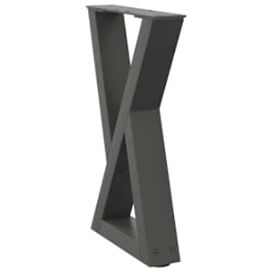 Nohy konferenčního stolku 2 ks antracitové 28 x (42-43,3) cm ocelové - obrázek 4