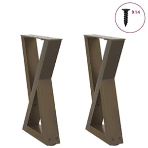 Noge za klubsko mizico 2 kosa naravno jeklo 28 x (42-43,3) cm jeklo