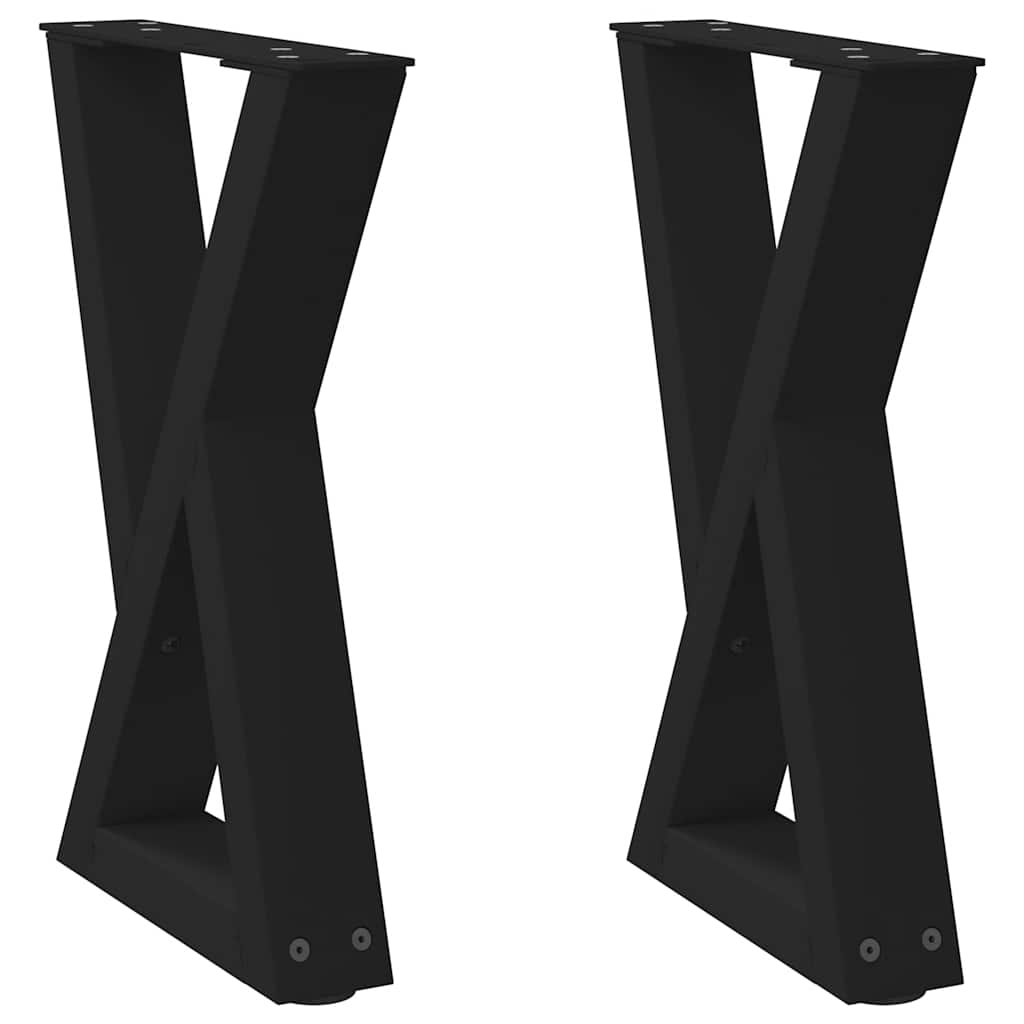 Thumbnail - vidaXL Couchtischbeine 2 Stk. Schwarz 38x(42-43,3) cm Stahl