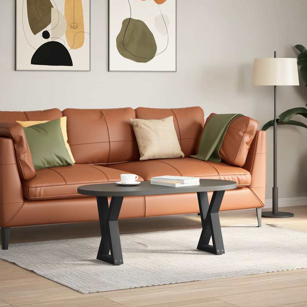 Thumbnail - vidaXL Couchtischbeine 2 Stk. Schwarz 38x(42-43,3) cm Stahl