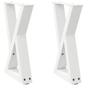 Nohy konferenčního stolku 2 ks bílé 38 x (42-43,3) cm ocelové - obrázek 2