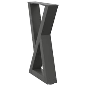 Nohy konferenčního stolku 2 ks antracitové 38 x (42-43,3) cm ocelové - obrázek 4