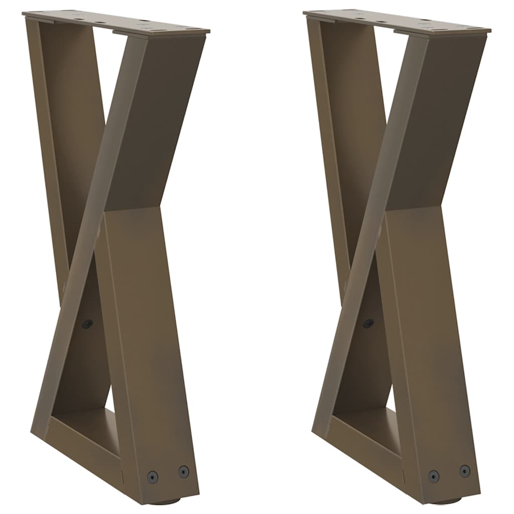 vidaXL Salontafelpoten 2 st 38x(42-43,3) cm staal naturel afbeelding