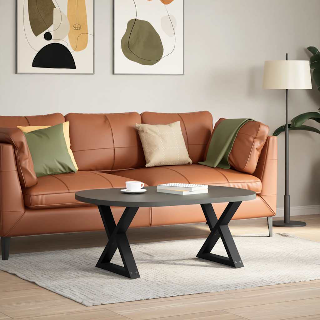 Thumbnail - vidaXL Couchtischbeine 2 Stk. Schwarz 60x(42-43,3) cm Stahl