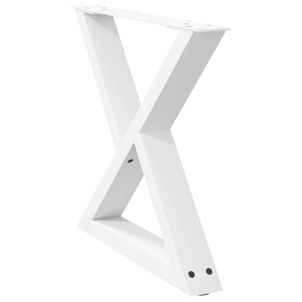 vidaXL Salontafelpoten 2 st 60x(42-43,3) cm staal wit, foto 4