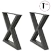 vidaXL kohvilaua jalad 2 tk, antratsiithall, 60 x (42-43,3) cm, teras