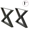 vidaXL kohvilaua jalad 2 tk, antratsiithall, 70 x (42-43,3) cm, teras