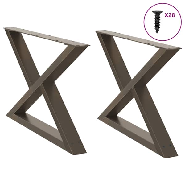vidaXL kohvilaua jalad 2 tk, naturaalne teras, 70 x (42&ndash;43,3) cm, teras