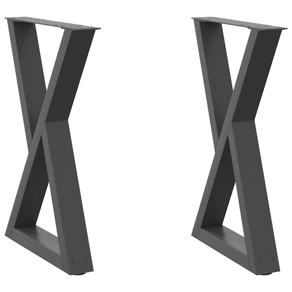 Thumbnail - vidaXL Esstisch Beine 2 Stk. Anthrazit 50x(72-73,3) cm Stahl