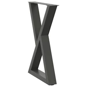 Nohy k jídelnímu stolu 2 ks antracitové 50 x (72-73,3) cm ocelové - obrázek 4