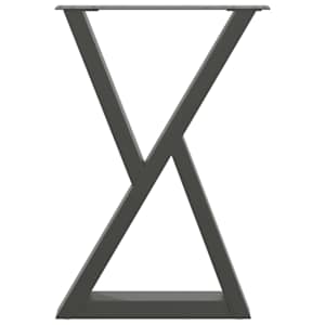 Nohy k jídelnímu stolu 2 ks antracitové 50 x (72-73,3) cm ocelové - obrázek 5