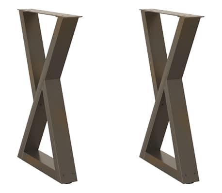 vidaXL Eettafelpoten 2 st 50x(72-73,3) cm staal naturel