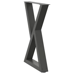 Nohy k jídelnímu stolu 2 ks antracitové 60 x (72-73,3) cm ocelové - obrázek 4
