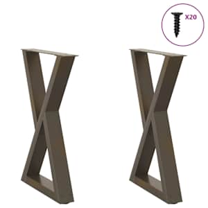 Noge za jedilno mizo 2 kosa naravno jeklo 60 x (72-73,3) cm jeklo