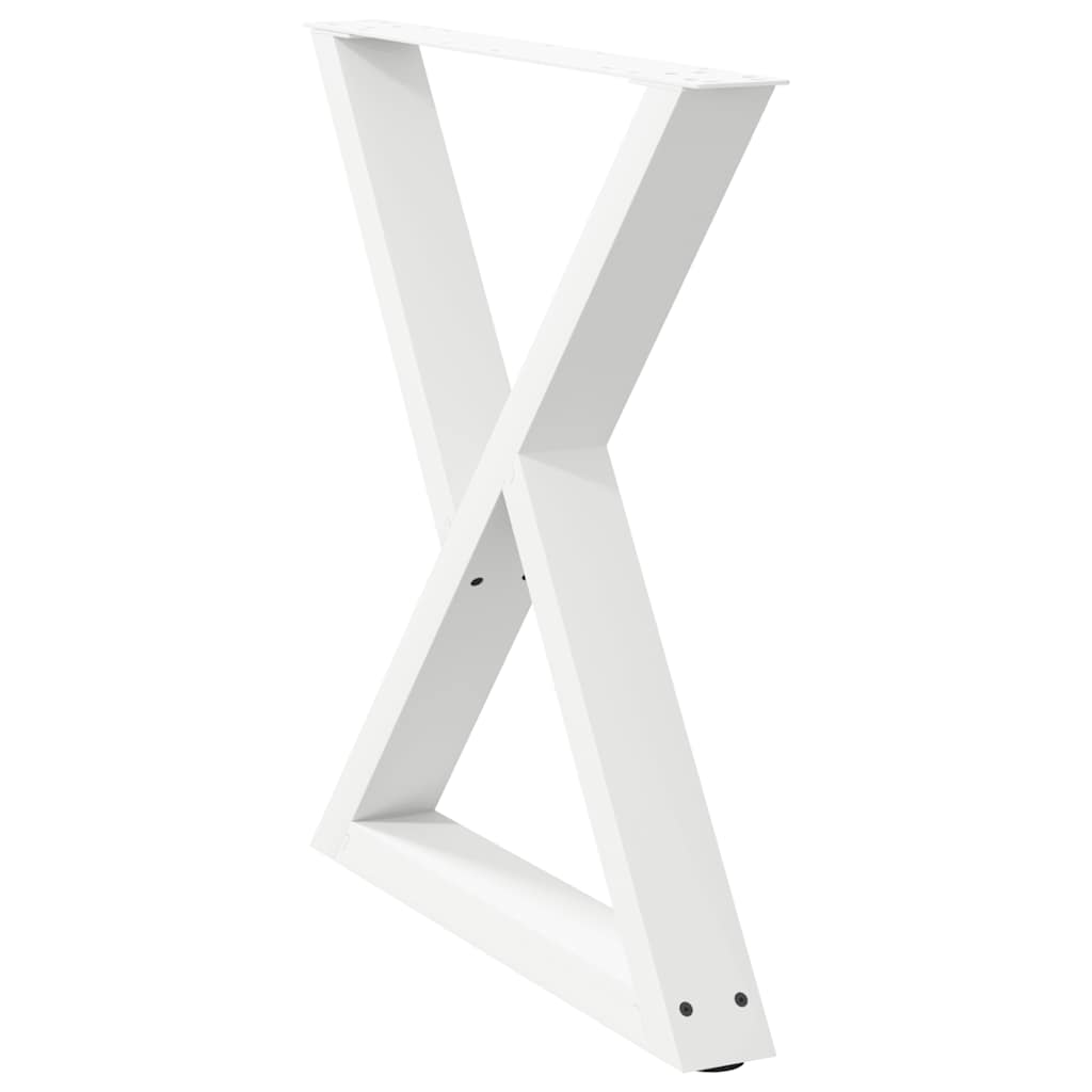vidaXL Eettafelpoten 2 st 80x(72-73,3) cm staal wit, foto 4