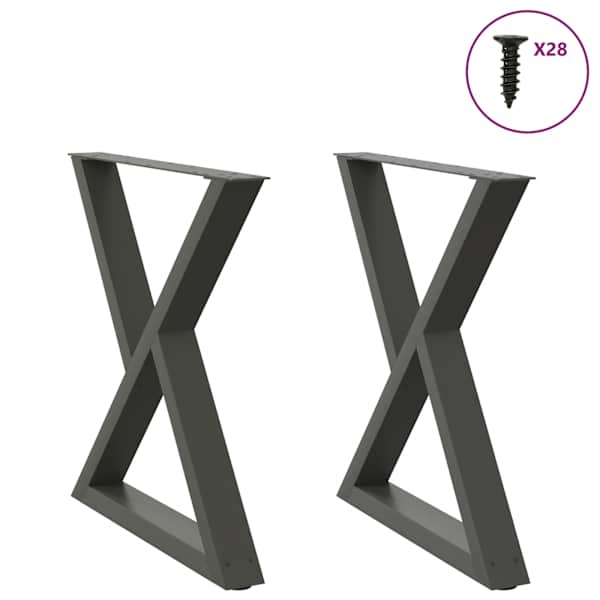 vidaXL s&ouml;&ouml;gilaua jalad 2 tk, antratsiithall, 80 x (72-73,3) cm, teras