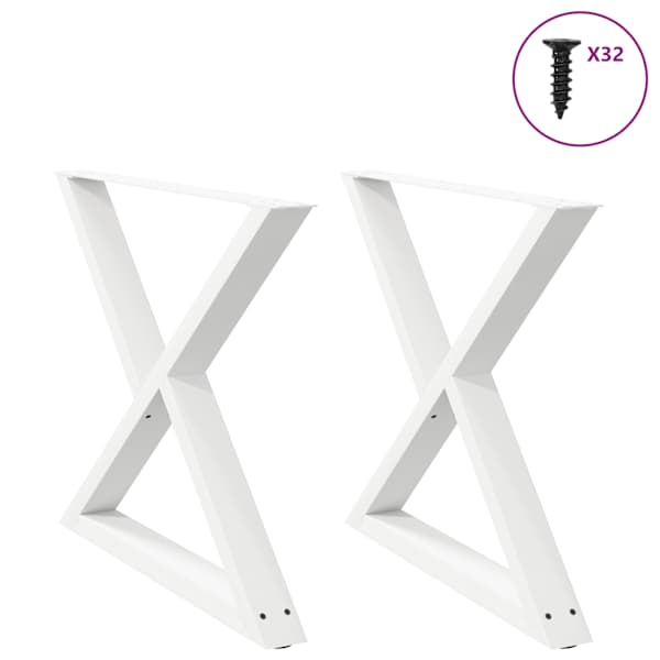 vidaXL s&ouml;&ouml;gilaua jalad 2 tk valged 90 x (72-73,3) cm terasest
