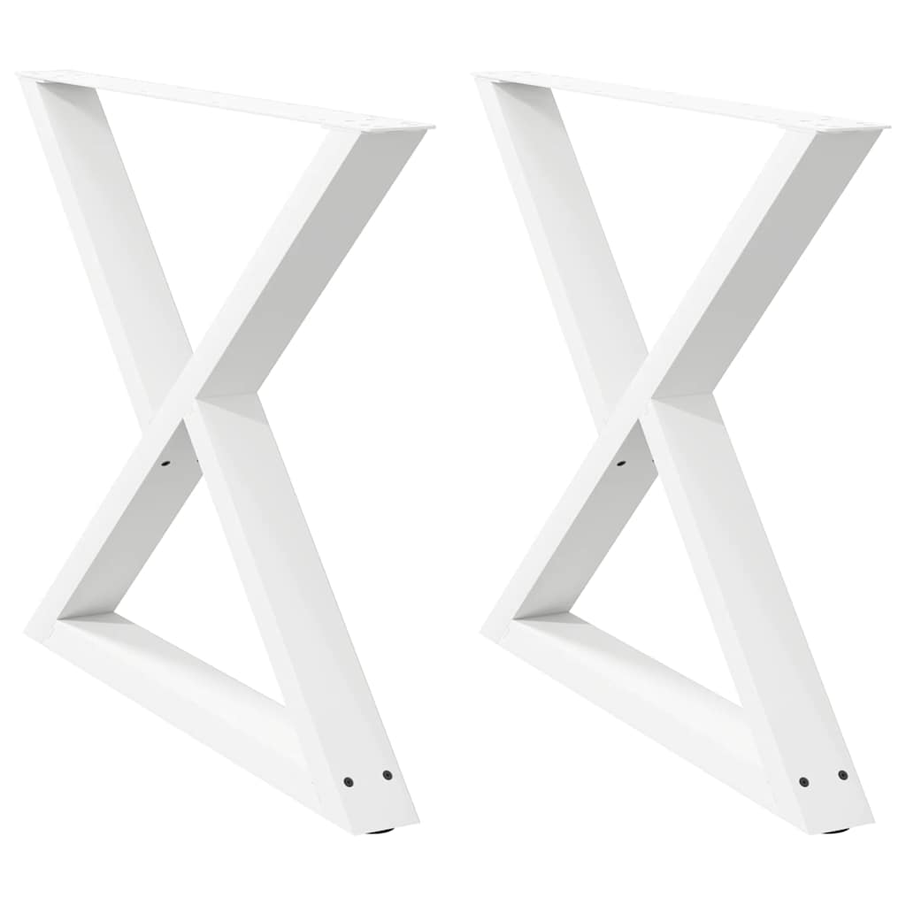 vidaXL Eettafelpoten 2 st 90x(72-73,3) cm staal wit, foto 2