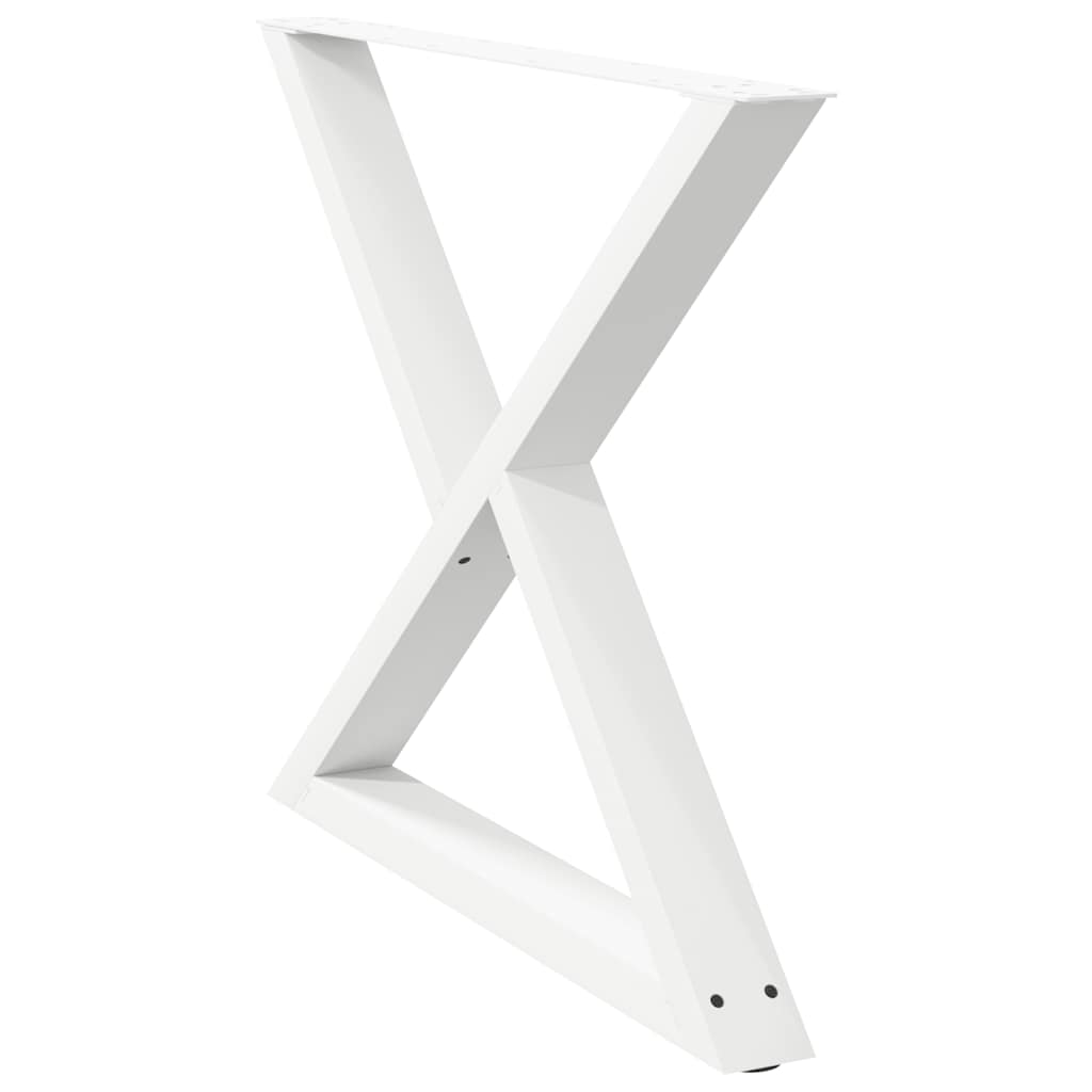 vidaXL Eettafelpoten 2 st 90x(72-73,3) cm staal wit, foto 4