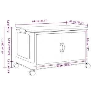 Stohovatelný úložný box na kolečkách 75 L 64x40x41 cm - obrázek 12