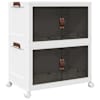 vidaXL virnastatav ratastega hoiukast 2-tasandiline 75 L 64x40x76 cm