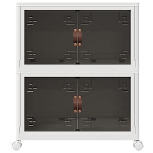 Stohovatelný úložný box na kolečkách 2-patrový 75 L 64x40x76 cm - obrázek 4