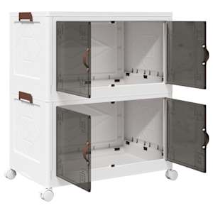 Stohovatelný úložný box na kolečkách 2-patrový 75 L 64x40x76 cm - obrázek 5