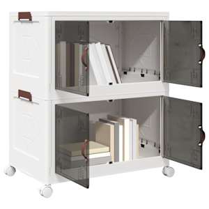 Škatla za shranjevanje s kolesi 75 L 64x40x76 cm