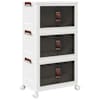 vidaXL virnastatav ratastega hoiukast 3-korruseline 28L 48,5x29,5x86cm