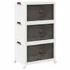 vidaXL virnastatav ratastega hoiukast 3astmeline 75 L 64x39,5x110,5 cm