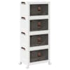 vidaXL virnastatav ratastega hoiukast 4astmeline 28 L 48x29,5x112,5 cm