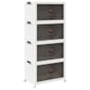 vidaXL virnastatav ratastega hoiukast 4-tasandiline 75 L 64x40x141,5cm