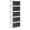 vidaXL virnastatav ratastega hoiukast 5-tasandiline 75 L 64x40x179 cm