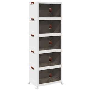 Stohovatelný úložný box na kolečkách 5-patrový 75 L 64x40x179cm - obrázek 2