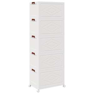 Stohovatelný úložný box na kolečkách 5-patrový 75 L 64x40x179cm - obrázek 7